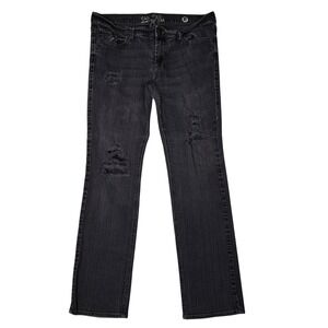 East‎ Side Jeans Women's Black Distressed Bootcut Denim Pants Size 14